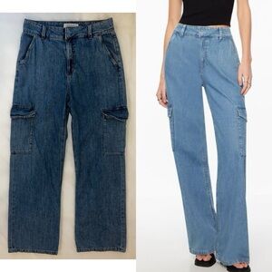 Dynamite cargo wide leg jeans (grandeur/size 6/28)